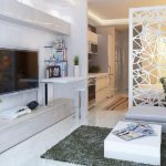 Ажурное плетение - изящное решение для "женского" дизайна интерьера квартиры-студии