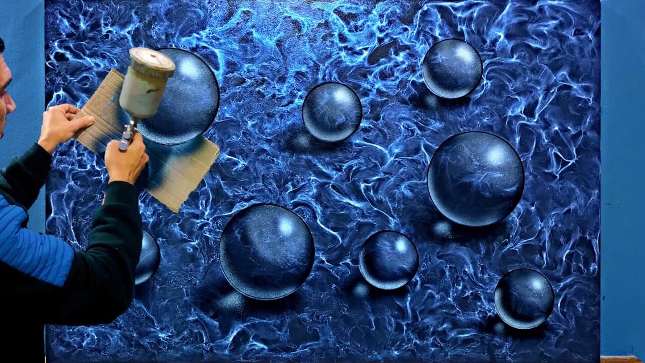 Декор стены пузырьки