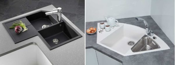 Угловые мойки для кухни - удобно и функционально 